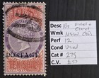 1894 NSW Australia Blue POSTAGE on 10/- Violet&Claret Stamp Duty P12 used £50.00