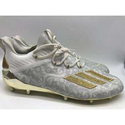 Botines de fútbol Adidas Adizero Young King para hombre EH2724 blanco/dorado talla 17 Foto 1 de 4