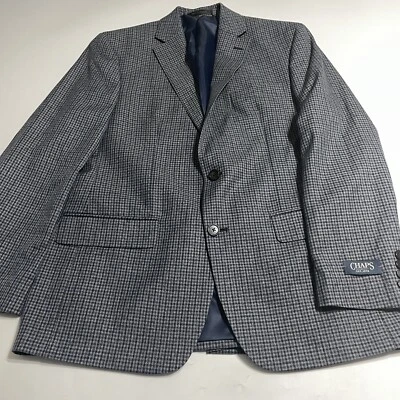 NWT CHAPS Ralph Lauren Blazer Suit Sports Check Jacket Mens 40R Blue Gray $160 - Image 1 of 4