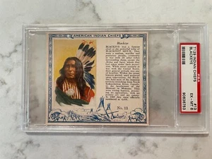 1954 Red Man Tobacco T129 Indian Chiefs Blackeye PSA 6 EX-MT #13 - Picture 1 of 2
