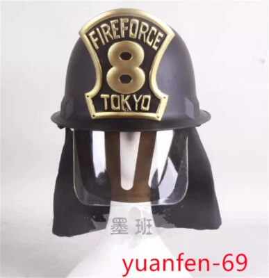 Anime Fire Force No Shouboutai Fire Soldier Sombrero Gorra Juegos con disfraces Utilería Casco Arnés Foto 1 de 3