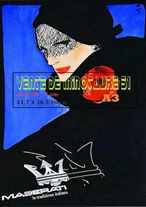 pub Auto - Masérati -femme à l'œillet rouge - affiche plastifiée - Picture 1 of 24