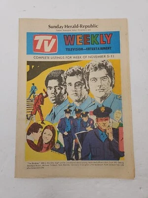 Vintage TV Weekly Nov 5, 1972 | The Rookies Cover | Yakima Herald Republic | WA - Image 1 of 3