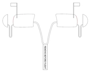 Rockwell Commander 114 Cowl Plugs w/ RBF Streamer - Bild 1 von 1