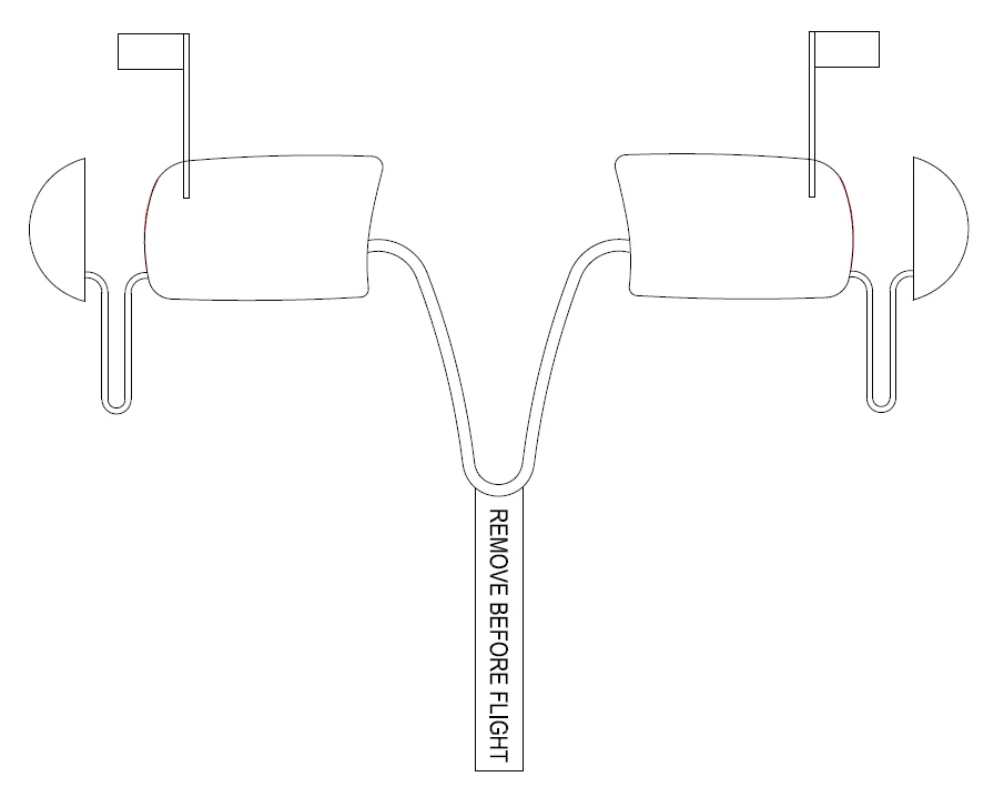 Rockwell Commander 112A Cowl Plugs w/ RBF Streamer Foto 1 de 1