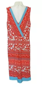 Emma & Michelle 8 rot weiß blau Damen Jumpsuit weit cropped Hose Beine V-Ausschnitt - Bild 1 von 6