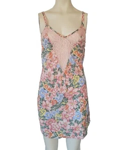Vintage Victoria's Secret Gold Label SM Nachthemd Schlaf Slip Blumen Spitze Pastell  - Bild 1 von 24