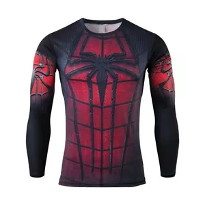 Mens Spiderman compression top gym superhero avengers marvel muscle gift present - Picture 1 of 2