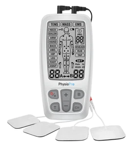 PHYSIO PRO C4B Tens machine EMS 3 in1 Combo unit 22 programs large display 8pads - Picture 1 of 10