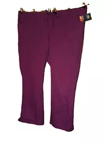 NWT Dickies Size 3XL Scrub Pants Burgundy Dark Red 49" waist 31" inseam 14" rise - Picture 1 of 16