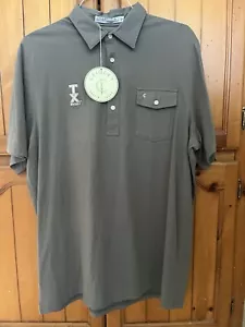 Criquet TX Whiskey Poloshirt Herren XL Grau Baumwolle Golf Kurzarm Neu - Bild 1 von 7