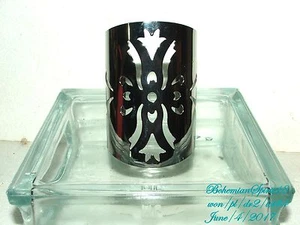 AWESOME WIDE RHODIUM  SILVER TONE METAL CUT OUT CUFF BRACELET   - Picture 1 of 6