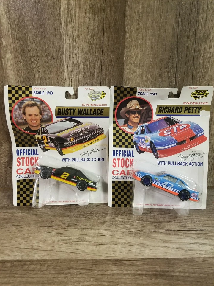 2 coches 1:43 Road Champs 1992 #43 Richard Petty & Rusty Wallace NUEVO Foto 1 de 3