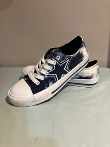 Foco Dallas Cowboy Low Top Tie Dye Canvas Shoes Women's Size 7 New - Picture 1 of 7
