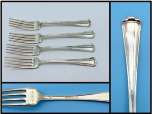 4 Vintage 1912 INTERNATIONAL SILVER 1847 Rogers Cromwell Silverplate 7.5" Forks - Picture 1 of 3