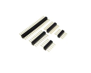6P 6-Pin 1.27mm Straight Male Header - Black - Pack of 20 - Picture 1 of 1