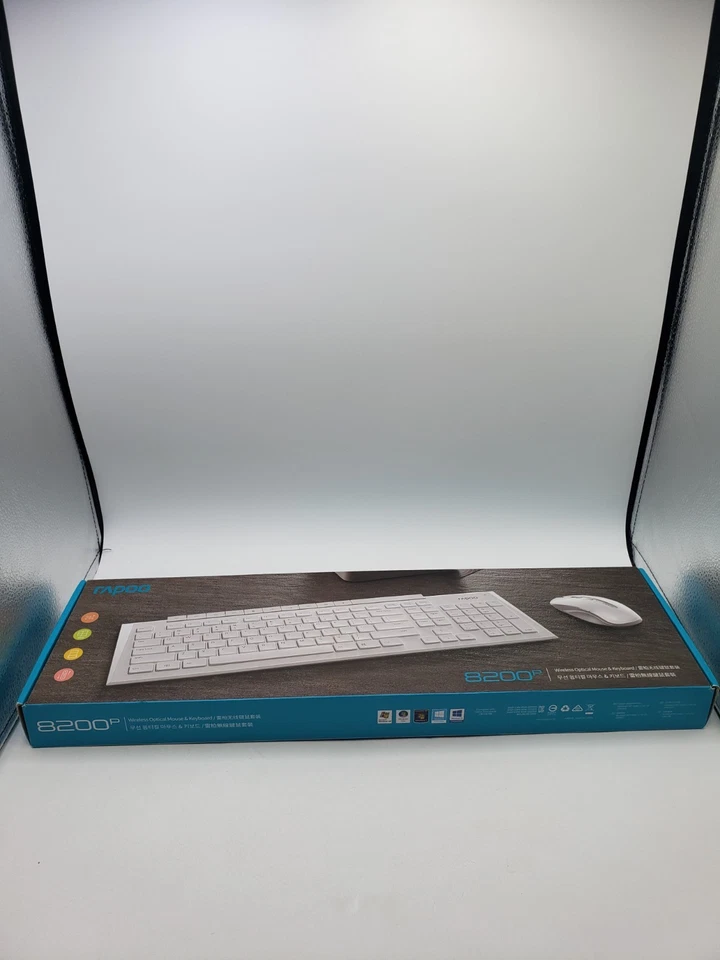 Rapoo 8200p Wireless Mouse & Keyboard Color White - Image 1 of 4