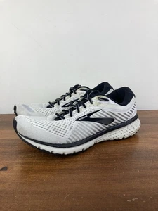 Brooks Ghost 12 White Black Running Shoes Sneakers 1103161D175 Men’s Size 9.5D - Picture 1 of 11
