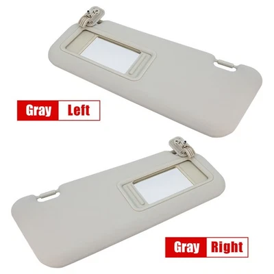 2x NEW For 2010-13 Mazda 3 Hatchback Left Driver & Right Passenger Sunvisor Gray Foto 1 de 4