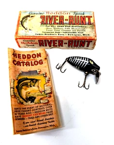 Vintage  Heddon River Runt Spook Midgit Digit Fishing Lure w Catalog 9020XBW IOB - Picture 1 of 15