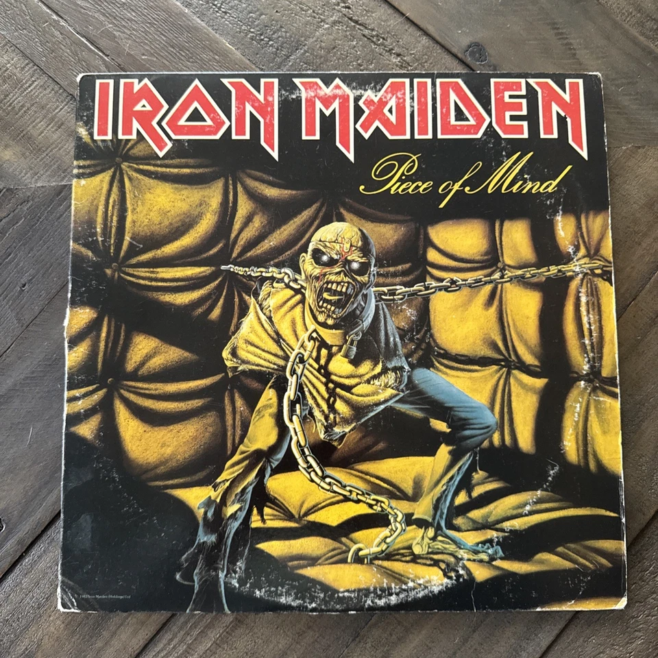 Iron Maiden Piece of Mind 1983 LP Vinyl Record ST-12274 First Pressing - Image 1 of 4