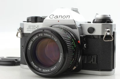 [Quasi come nuova] Canon AE-1 Program fotocamera pellicola 35 mm nuovo obiettivo FD 50 mm f1.4 dal GIAPPONE - Immagine 1 di 4