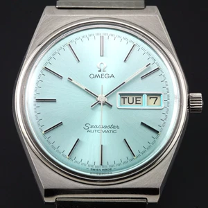 VINTAGE OMEGA SEAMASTER CAL 1020 166.1210 ICE BLUE MEN`S AUTOMATIC WATCH - Picture 1 of 17
