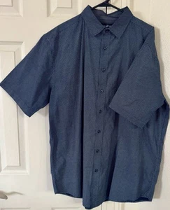 Beverly Hills Polo Club Men’s Big & Tall Short Sleeve Button Down Shirt Blue 3XL - Picture 1 of 5