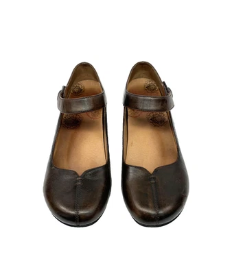 Zapatos de tacón bajo marrón Taos Samba 2 para mujer talla 9 zapatos de salón cómodos Mary Jane trabajo Foto 1 de 4