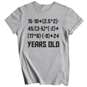 100th Birthday Shirt - 100 Years Old Algebra Equation Math T-Shirt - Picture 1 of 4