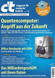 Zeitschrift CT Heise Ausgabe 23/2025 "Quantencomputer" vom 31.10.2025 - Bild 1 von 1