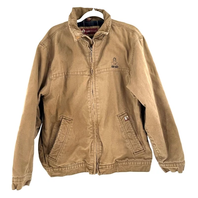 DRI Duck Tuff Boy Canvas Jacket Men's Large Brown Chore Barn Work Rancher Farm - Image 1 of 4