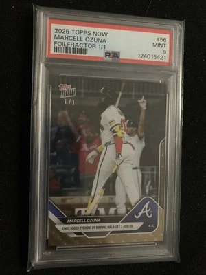 2025 Topps Now Marcell Ozuna No56 золотая фольга 1/1 - Изображение 1 из 2