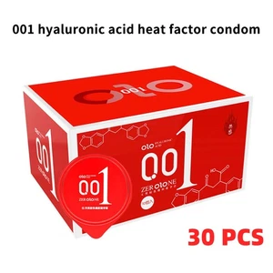 30PCS OLO 001 Feel Thin Condones Ultradelgados 0,01mm Ácido Hialurónico Sexo Deslizante - Imagen 1 de 9