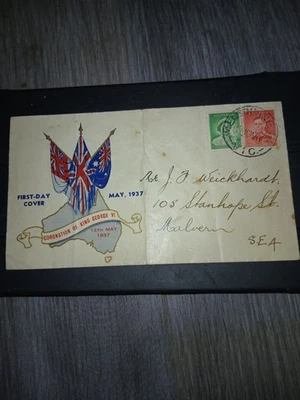 George Vi Coronation  Australian king George Coronation First Day Cover Stamp  - Image 1 of 4