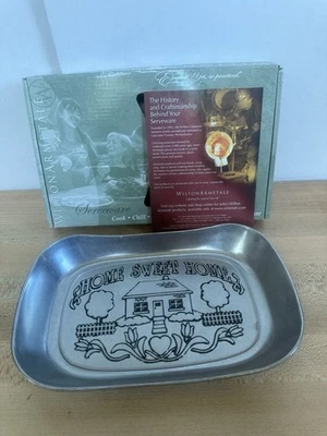 Wilton Armetale Serving dish- HOME SWEET HOME-bread tray platter.NOB - Image 1 of 4
