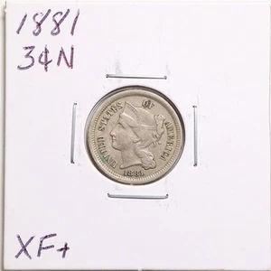1881 3CN Three Cent Nickel in XF+ Condition #5645 - Picture 1 of 2