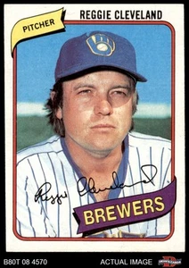1980 Topps #394 Reggie Cleveland Brewers 6 - EX/MT - Picture 1 of 25