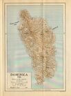 MAP/BATTLE PLAN ~(SMALL) DOMINICA DURING 1795 ~ the CAMPAIGNS of the WEST INDIES