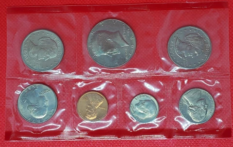 1980 US Mint Uncirculated Set - 13 Coin Set 'P,D,S' Cover