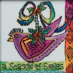 Cross Stitch Kit ~ Laurel Burch Christmas Purple Dove #LB30-2012 - Picture 1 of 4