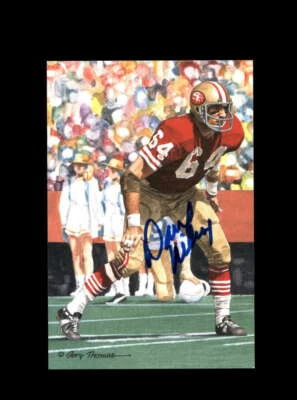 Tarjeta artística firmada por Dave Wilcox PSA ADN Goal Line autógrafo de los 49ers de San Francisco Foto 1 de 3