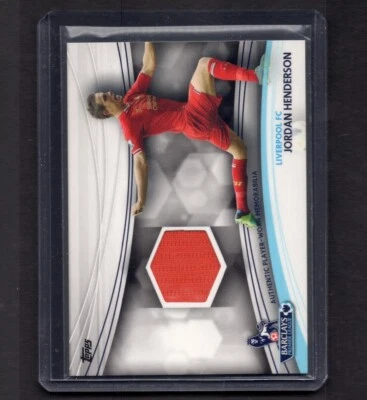 Cartão de futebol Jordan Henderson 2013 Topps Premier League patch LIVERPOOL #JR-JHE - Imagem 1 de 2