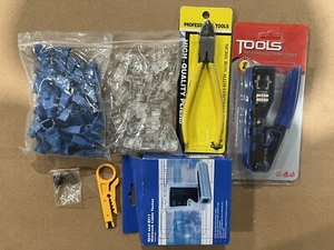 NUOVO RJ45 kit strumenti crimpatura pass-through di rete kit strumenti crimpatura Cat5/6 - reggiseno - Foto 1 di 4