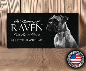 Granite Memorial Marker 6x12 Engraved Garden Stone for Pets, Humans Grave stone - Picture 1 of 23