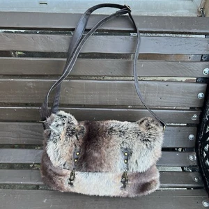 Bolso Bandolera Boho Vintage Y2K Topshop Piel Sintética Peludo Hebilla Sillín - Imagen 1 de 19