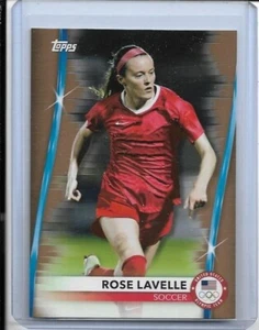RARE 2020 TOPPS OLYMPICS ROSE LAVELLE RC CARD #8 ~ GOLD /99 ~ USA SOCCER 2021 - Picture 1 of 2