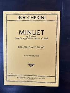 Boccherini: Minuet in A Major from String Quintet No. 11, G. 308 for Cello - Picture 1 of 1