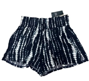Abercrombie And Fitch Tye Dye Drawstring Shorts In Blue And White Sz Small NWT - Picture 1 of 6