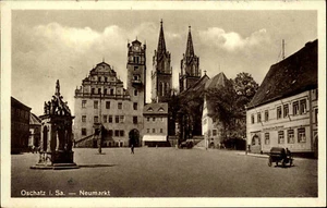 1930 OSCHATZ Sachsen Neumarkt, postal antigua correo ferroviario sello ferroviario tren Z.213 - Imagen 1 de 2